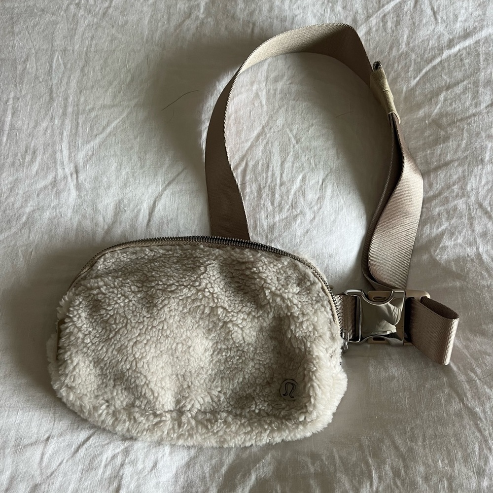 lululemon athletica Beige Sherpa Crossbody Bag